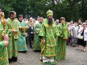 Фото. Владивосток. В день памяти св. блгв. Петра и Февронии епископ Иннокентий совершил богослужение в Покровском кафедральном соборе