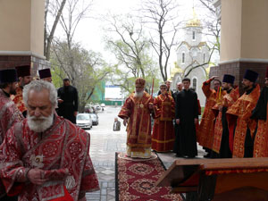 Фото. Владивосток. Молебен в честь 120-летия пребывания в Приморье цесаревича Николая