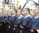Во Владивостоке. Молебен на «Палладе».