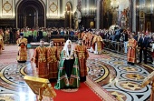 В Неделю 5-ю по Пасхе Предстоятель Русской Церкви совершил Литургию в Храме Христа Спасителя в Москве
