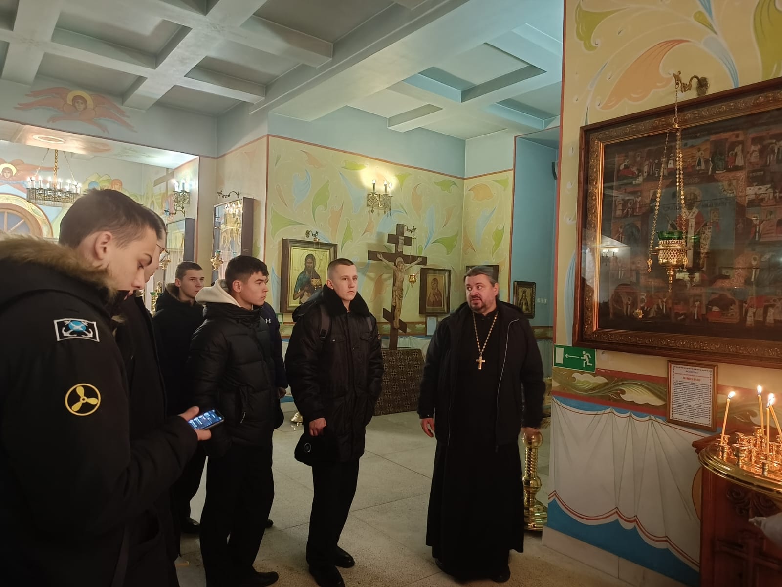 Экскурсия в Казанский Храм для курсантов мореходного училища.