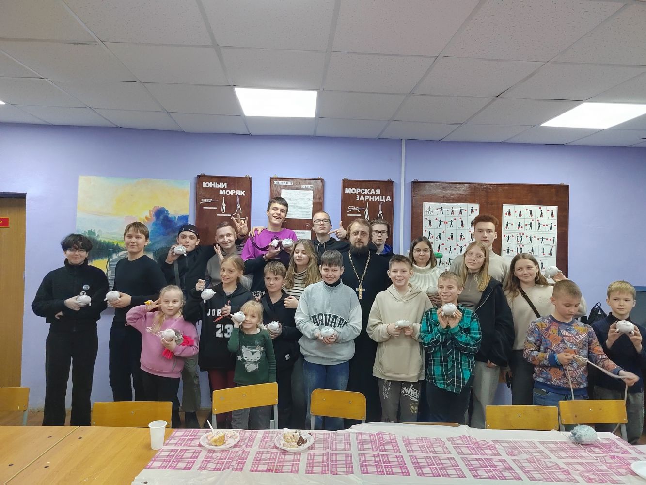 Священник встретился с воспитанниками Флотилии юных моряков